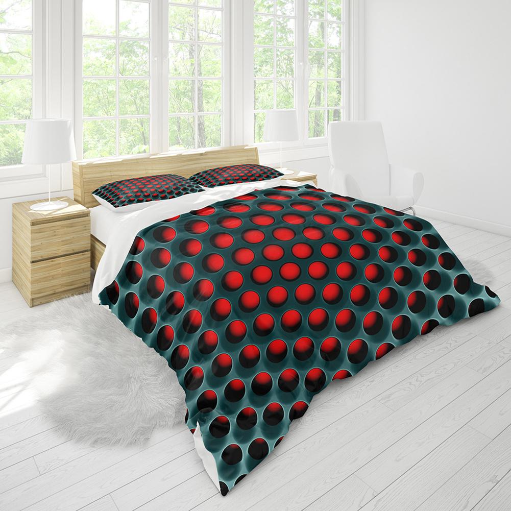 Novelty Big Hole Patterned 3D Dense hole Bedding Set Duvet Cover with Optional Pillowcase for Single Twin Full Queen King Size