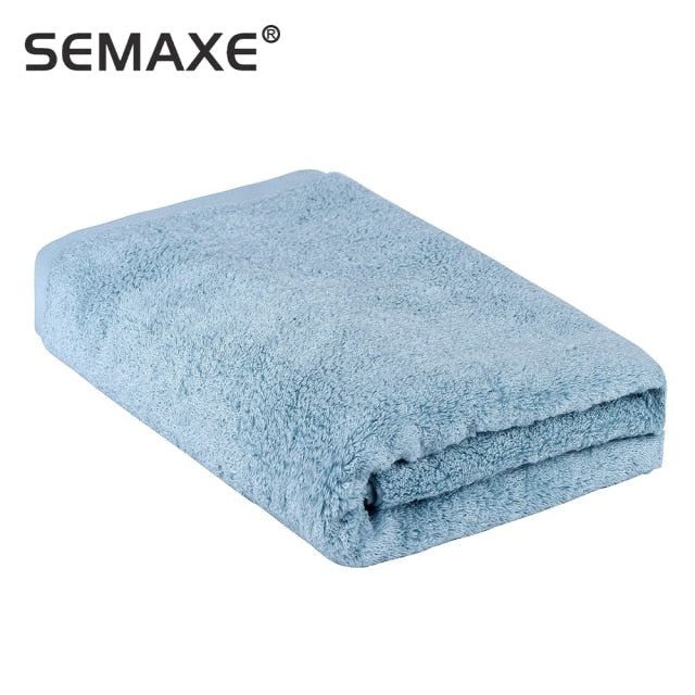 SEMAXE Luxury 3 Towel Set, for Adults 100%Cotton,Highly Absorbent,Safe and Super Soft Hotel High Quality Bathroom Set Blue