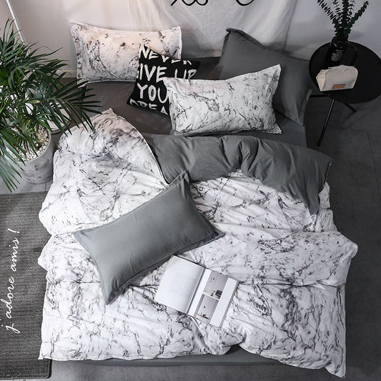Nordic Simple Bedding Set Adult Duvet Cover Sets Bedclothes Bed Linen Sheet Single Double Queen King size Qulit Covers 240/220